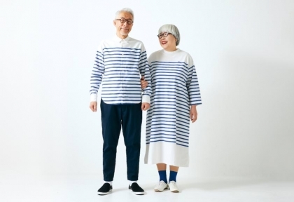 Vợ chồng Nhật U60 trở thành người mẫu cho Sunny clouds