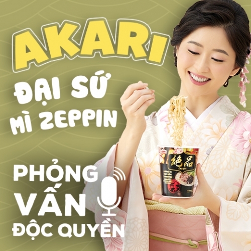 Akari - Đại sứ mì Zeppin: Tôi mong mọi người dễ dàng thưởng thức Ramen ở bất cứ đâu!