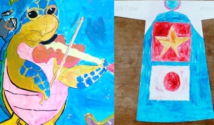 Vẽ tranh bảo vệ thiên nhiên Côn Đảo: bảo vệ rùa biển