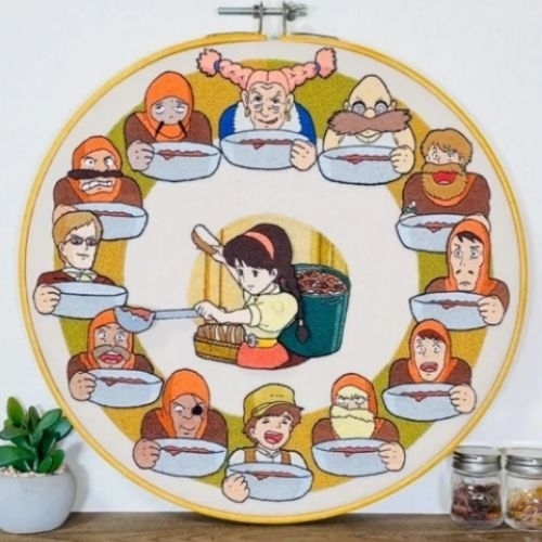 Đồng hồ thêu tay lấy cảm hứng từ anime Ghibli