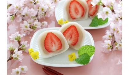 Cách làm Ichigo Daifuku – Bánh "Đại phúc dâu" may mắn