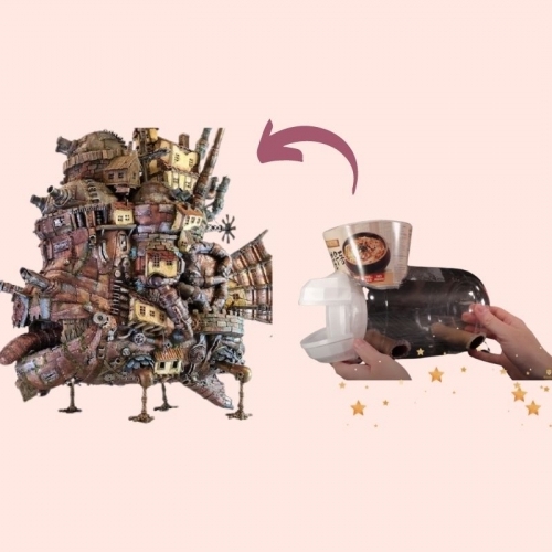 Biến rác thành những mô hình đậm chất phim Ghibli