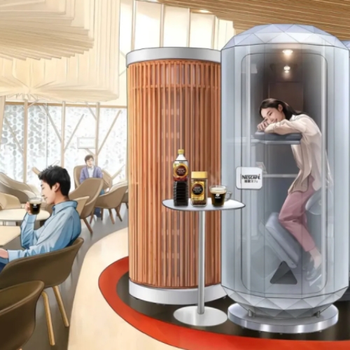 Khoang ngủ “hươu cao cổ” cho giấc trưa êm ái ở quán cafe Tokyo