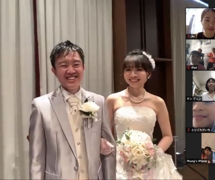 Đám cưới online qua Zoom độc đáo mùa Covid-19 tại Nhật Bản 