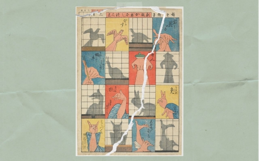 Nghệ thuật múa rối bóng bằng tay thời Edo qua tranh Omocha-e