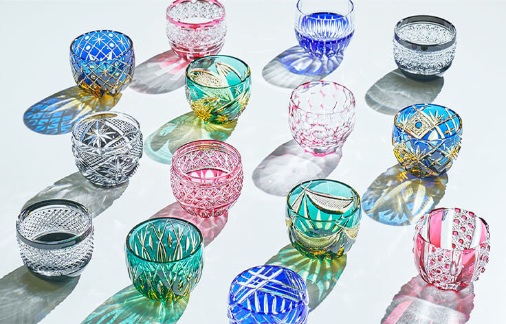 Những tạo tác Edo-kiriko sặc sỡ. Ảnh: Live Japan