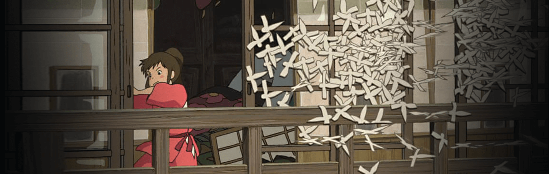 Shikigami giấy trong bộ phim “Spirited Away”. Ảnh: Studio Ghibli