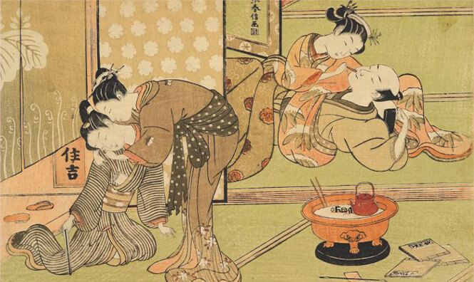 Tranh của Suzuki Harunobu, vẽ năm 1769 - 1770.