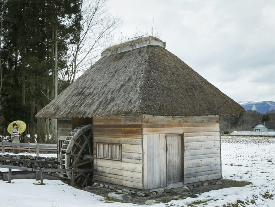 Bánh xe nước Yamaguchi, một trong những điểm tham quan thu hút của thành phố Tono. 