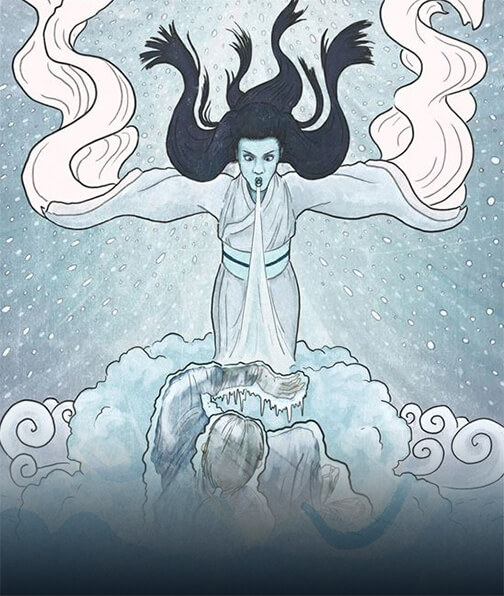 Yuki-onnna trong tác phẩm “Gazu Hyakki Yakou” của Toriyama Sekien. Ảnh: Wikipedia