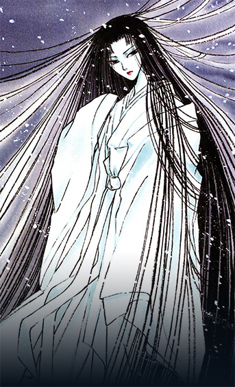 Nhân vật trong truyện “Shirahime-Syo” của C LAMP được lấy cảm hứng từ Yuki-onna. Ảnh: Zerochan