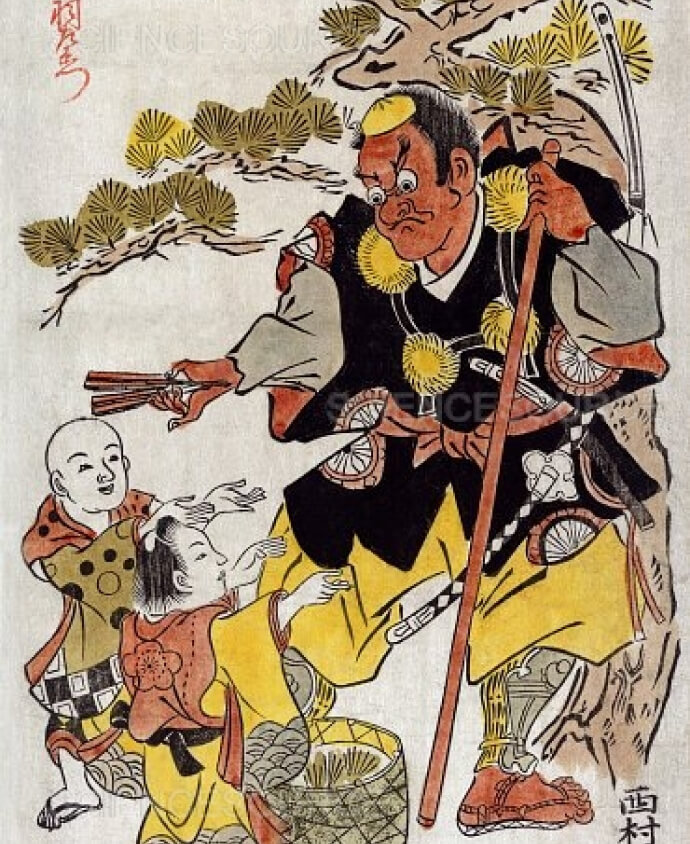 Benkei có gương mặt hung ác nên bị nhiều người xem là đứa con của quỷ
