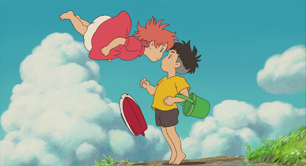 Cô bé người cá Ponyo và cậu nhóc tốt bụng Sosuke. Cô bé người cá Ponyo và cậu nhóc tốt bụng Sosuke.