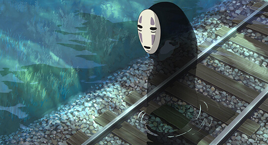 Nhân vật Vô Diện trong anime Spirited Away.