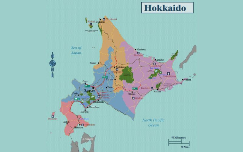 bản đồ Hokkaido bản đồ Hokkaido