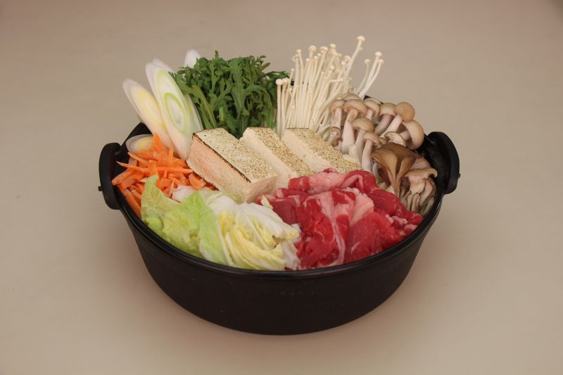 nguyên liệu cho món sukiyaki