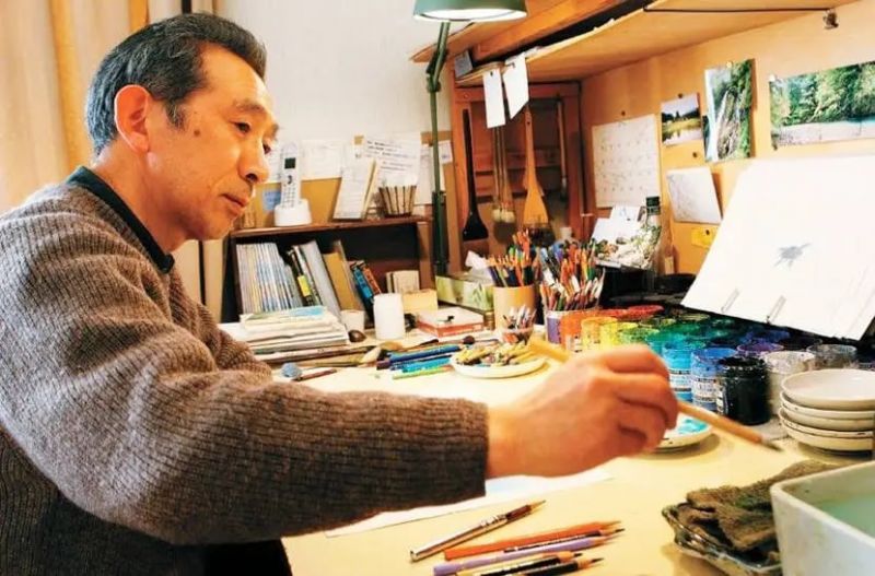 họa sĩ vẽ cảnh nền kazuo oga