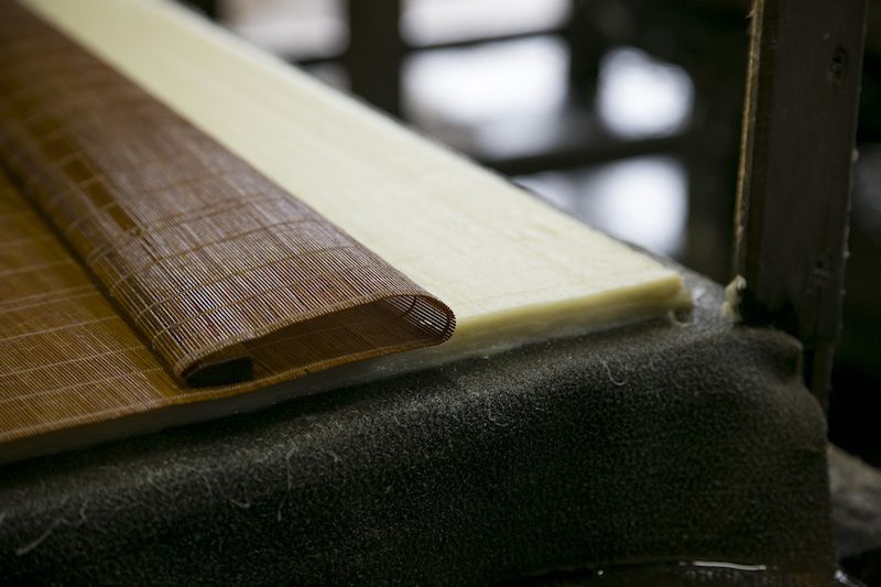 giấy Washi vừa xeo xong