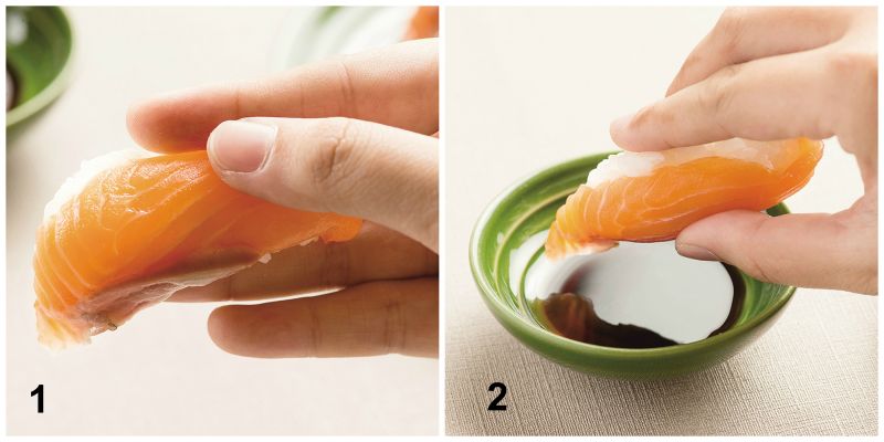 ăn sushi bằng tay đúng cách
