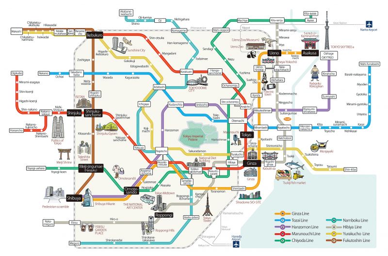 bản đồ tokyo metro