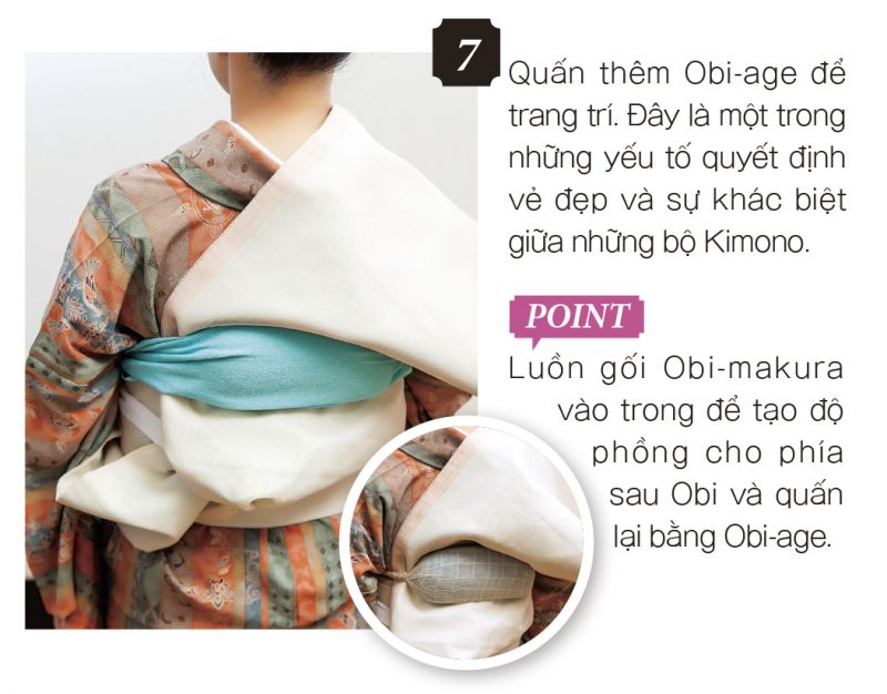 mặc Kimono bước 7
