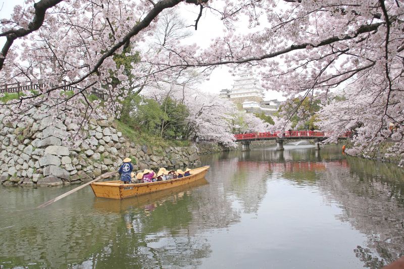 thuyền ngoạn cảnh lâu đài Himeji