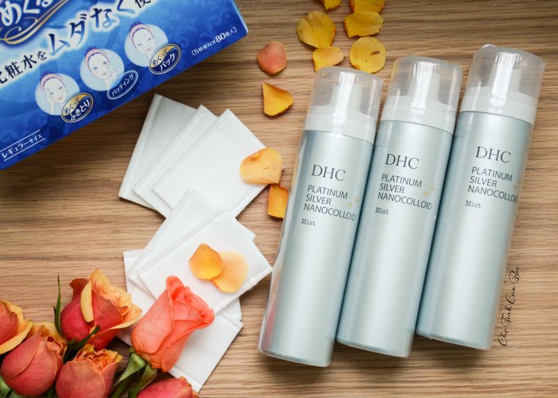 Lotion Mask làm từ bông tẩy trang Cotton Labo và Xịt khoáng DHC