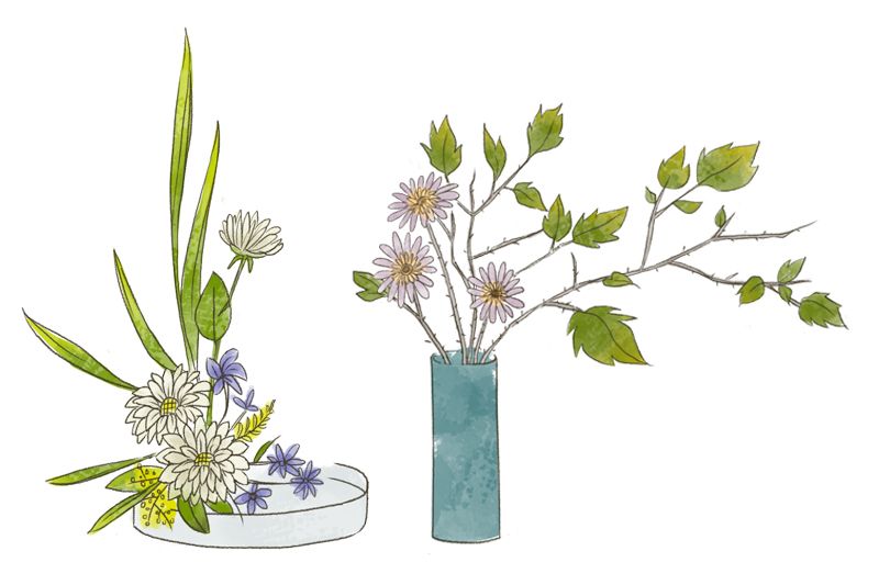 phong cách Moribana trong Ikebana