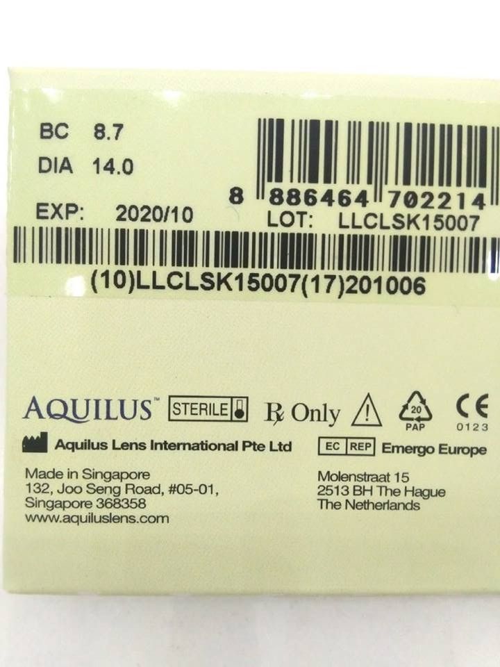 Thông số trên kính áp tròng