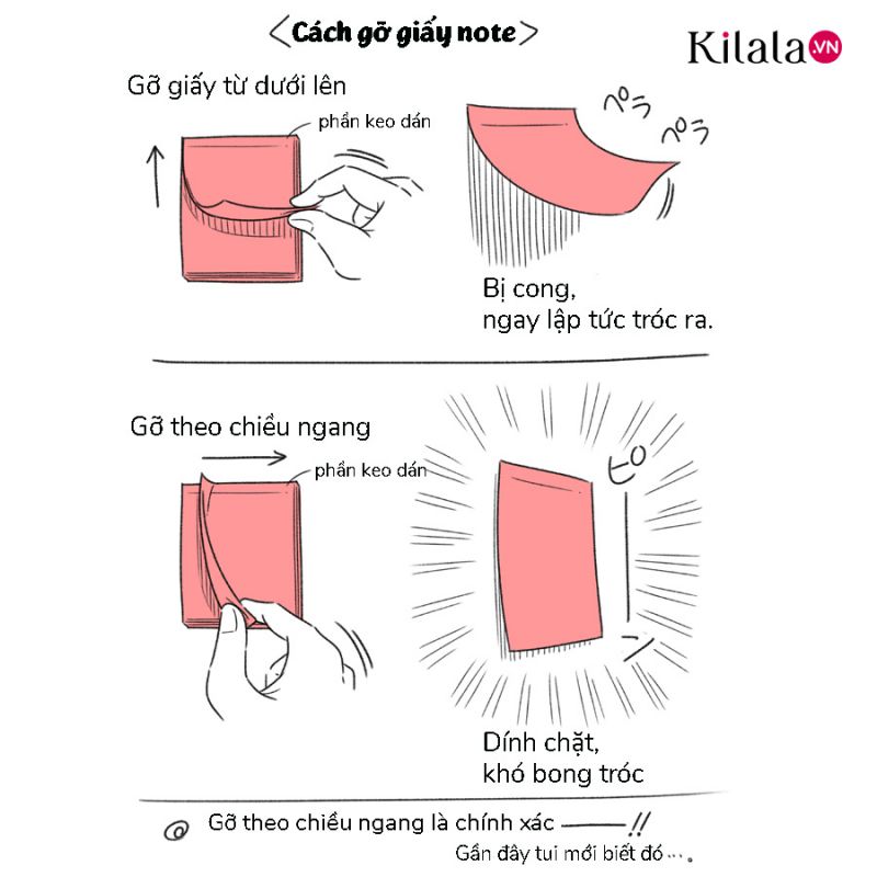 Không phải keo không dính, là do bạn đã xé giấy note sai cách! | KILALA
