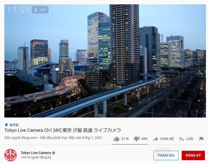 Trải nghiệm xem “live” đường phố Nhật Bản miễn phí