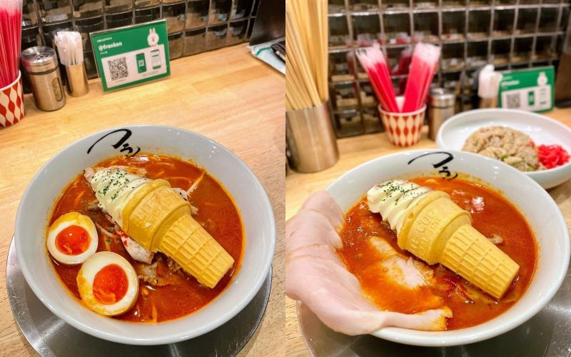 Nhà hàng Nhật Bản gây sốt với mì Ramen kết hợp kem ốc quế