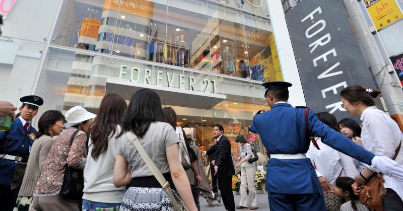 forever 21 từng là thương hiệu được nhiều người Nhật yêu thích