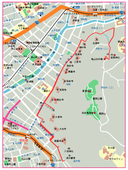 bản đồ phố Teramachi