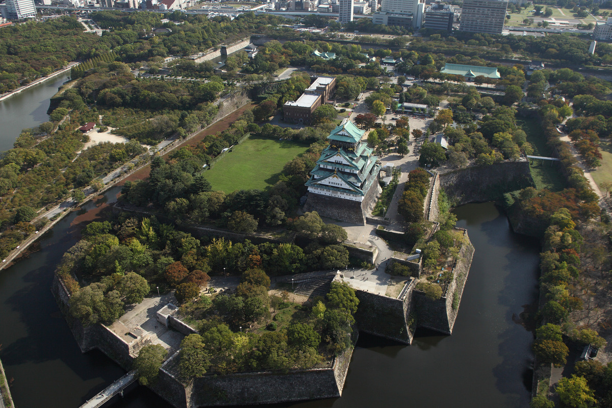 thành osaka từ trên cao thanh-osaka