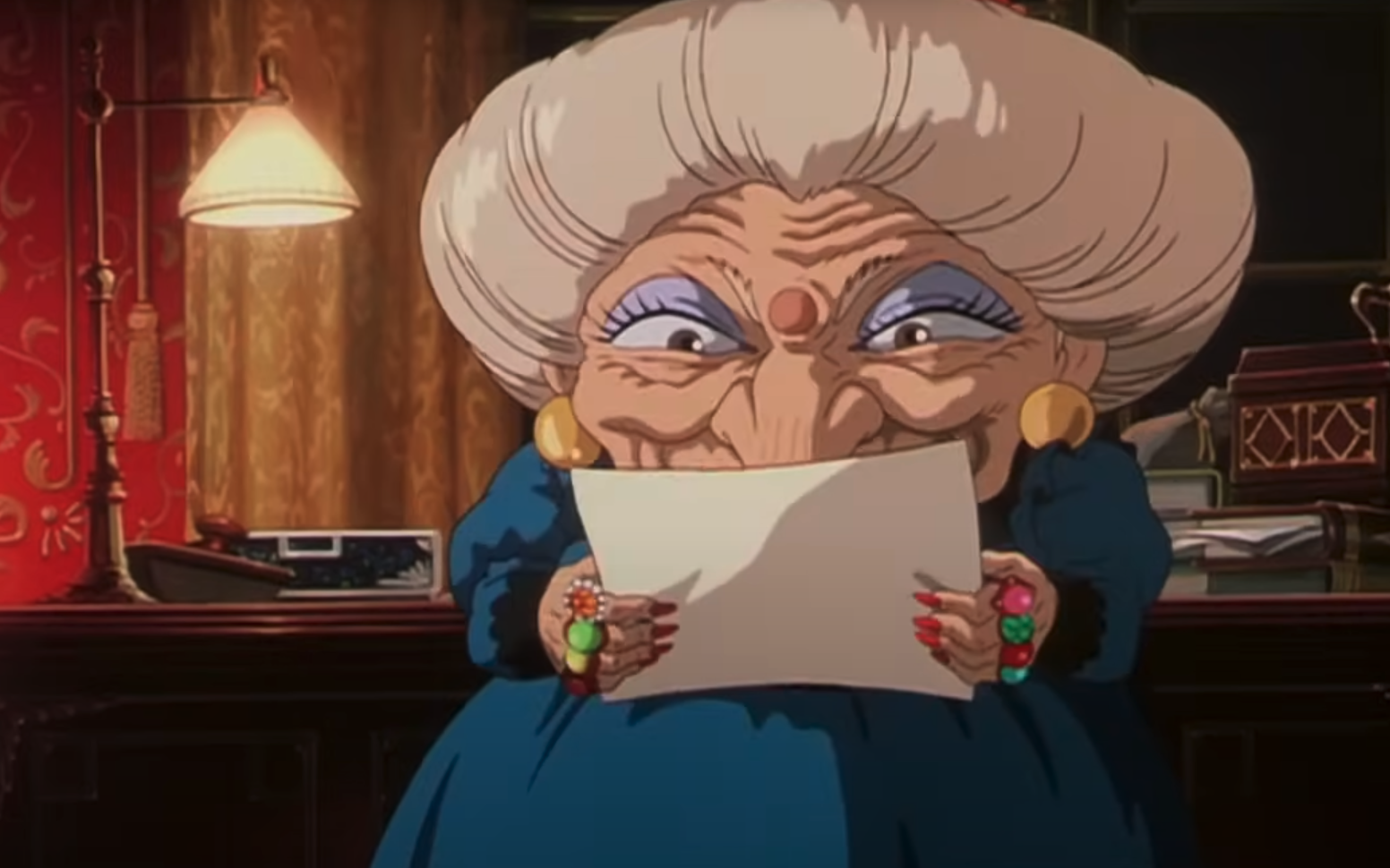 Phù thủy Yubaba điều khiển người giúp việc bằng cách lấy đi tên thật của họ spirited-away