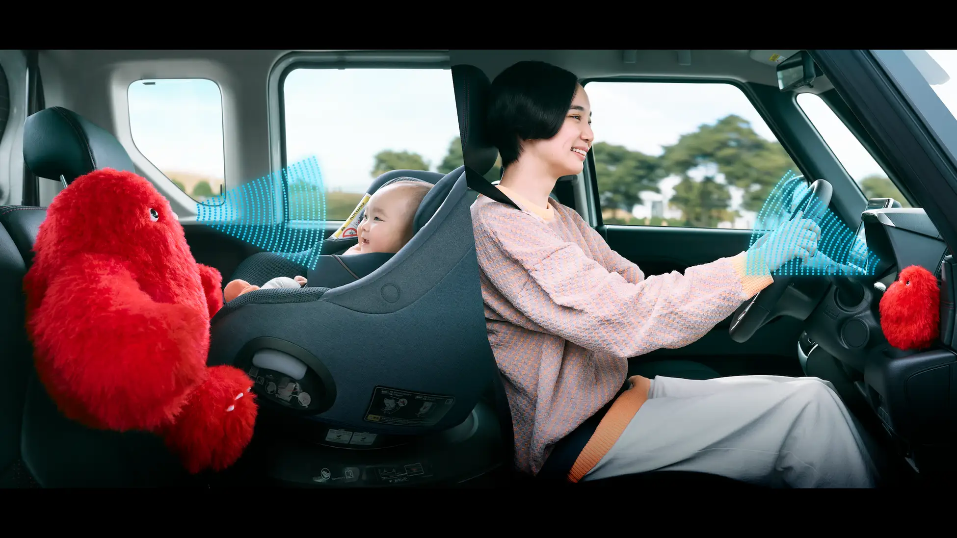 Một robot sẽ giám sát trẻ và một sẽ truyền tin cho người cầm lái lap-dat-robot