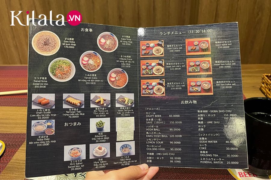 menu Mio Soba menu