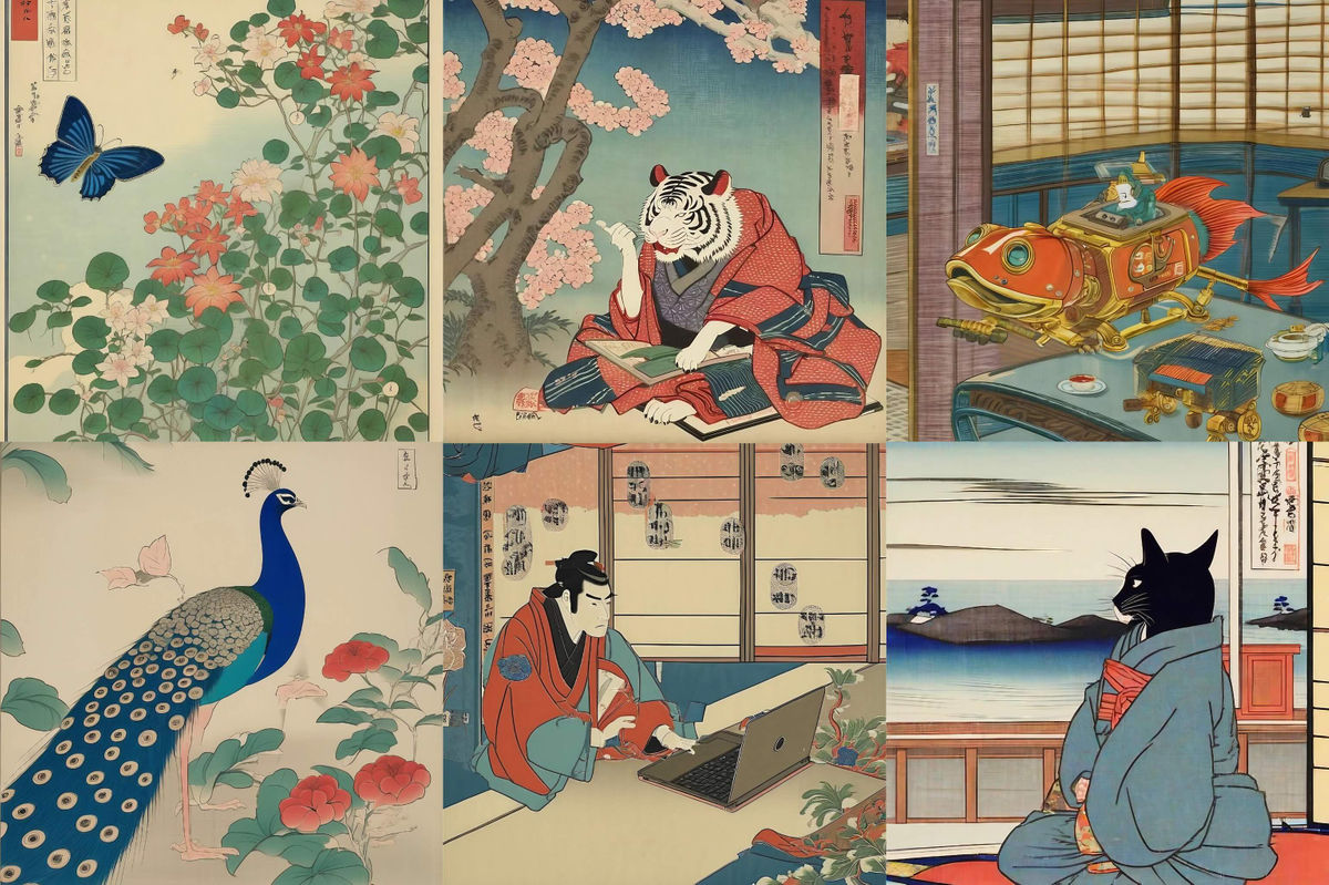 “Kì lân” Sakana AI ra mắt công cụ tạo tranh Ukiyo-e