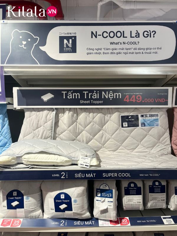tấm trải nệm ncool dem-ncool