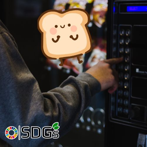 Máy bán hàng tự động ở Yokohama bán bánh mì dư vào cuối ngày