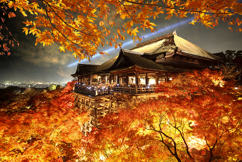 chùa Kiyomizu mùa thu mua-thu