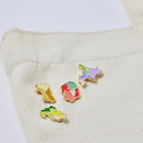 Lưu lại những chuyến du lịch với ghim cài bản đồ các tỉnh xứ Phù Tang