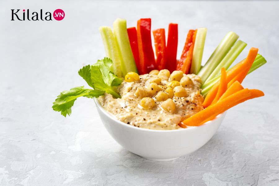 rau củ chấm sốt rau-cu