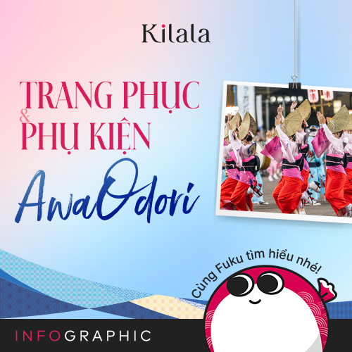 Infographic: Trang phục và phụ kiện trong điệu nhảy Awa Odori