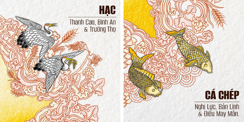 họa-tiết-hạc-và-cá-chép
