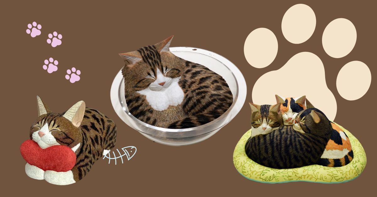 Những chú mèo gỗ "cực nét" của điêu khắc gia Nhật