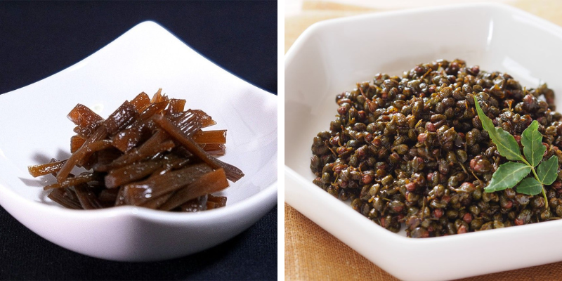 tsukudani rau fuki và hạt tiêu sansho