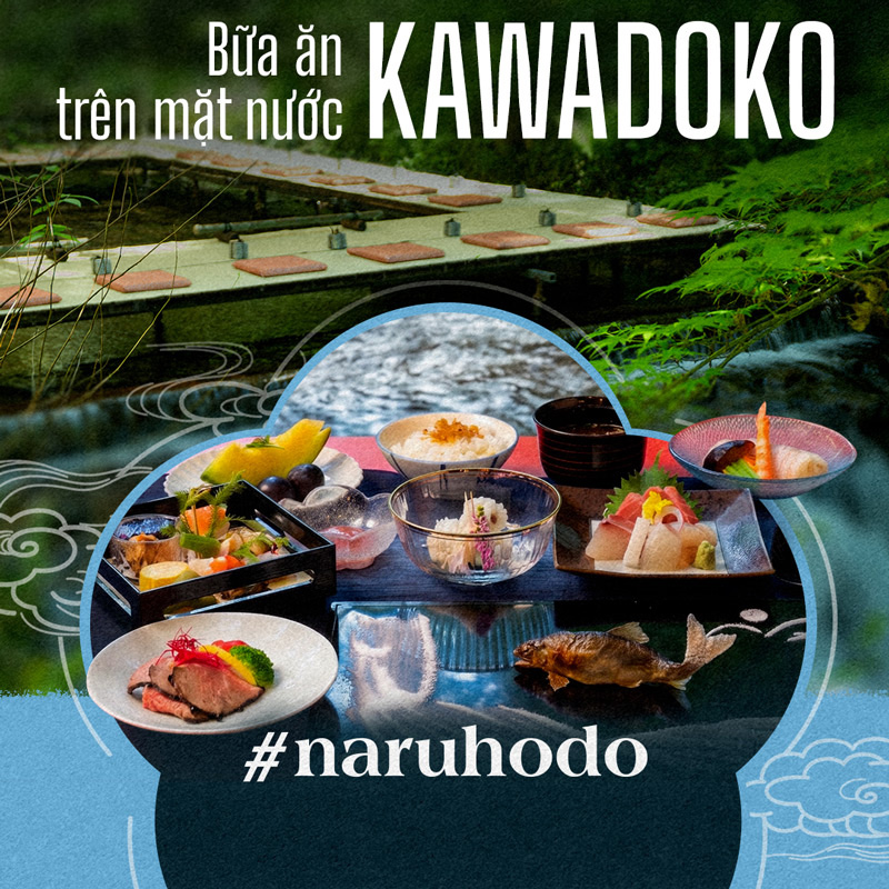 Bữa ăn trên mặt nước Kawadoko – Nghệ thuật giải nhiệt đỉnh cao của người Nhật