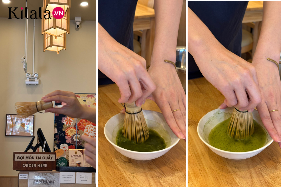 cách cầm chổi trà chasen và cách đánh matcha đúng cách
